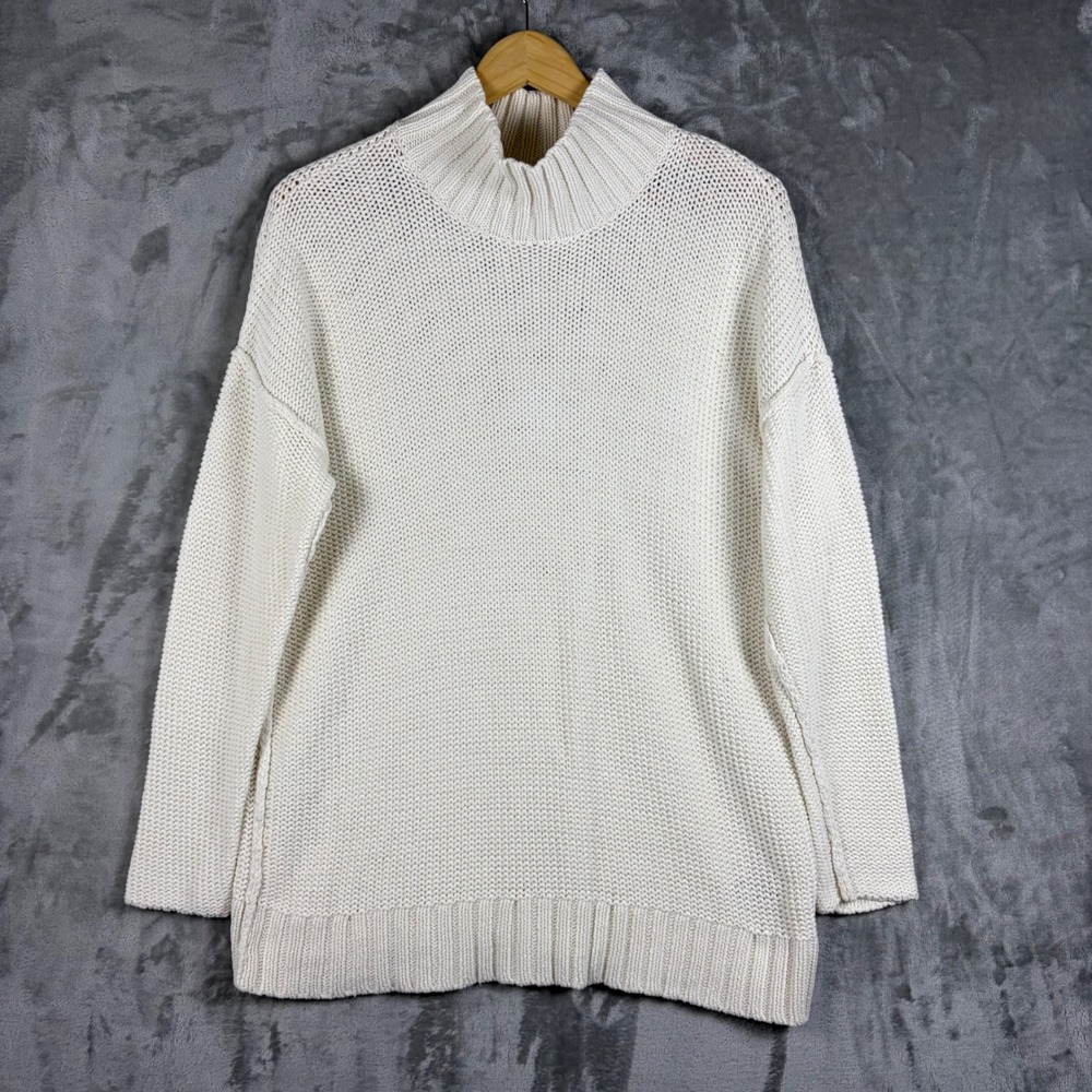 Lauren Ralph Lauren Linen Sweater XL Quiet Luxury Coastal Fisherman Cream White